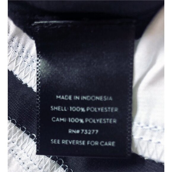 Simply Vera Wang Womens Black White Sleeveless Button Midi Shirt Dress Sz M New - Picture 7 of 8